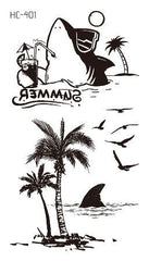 Black Waterproof Temporary Tattoo Sticker Fashion Body Art Fake Tattoo Flash Tattoo Arm Behind Ear Sticker Female