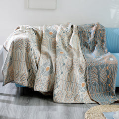 Bohemian Cotton Sofa Cover Indian Totem Summer Throw Blanket Quilt Decoration Sofa Bed Coverlet Blanket Bedspread On The Bed