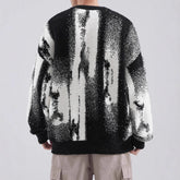 Hearujoy Ink Graffiti Collision Color Sweater Men Autumn Winterr Warm Thick Knitting Tops Hip Hop Loose Knitwear Y2K Pullover Streetwear