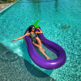 270CM Eggplant Inflatable Pool Floats Raft Swimming Ring Lounge Chair Water Floating Toys Water Fun Pool Toy Kids Swimming Ring