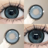 YICKYUE - 2pcs Korea Nature Fashion Colored Contact Lenses with Myopia Diopter Eyes Blue Eye Lenses Beauty Pupil New Fast Shipp