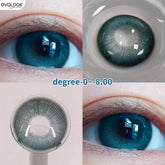 YICKYUE - 2PCS/Pair Free Delivery Colored Contact Lenses Myopia Prescription Lens Natural Pupils Anime Eye Color Lenses Blue Lens