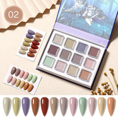 4/12 Colors Solid Nail Gel Palette Japanese Cream Mud Painting Gel Kit for Nail Art Design Semi Permanent UV Gel Varnish 2022