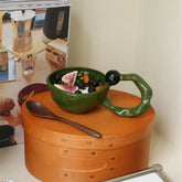 YICKYUE- Hand-Hold Irregular Ceramic Yogurt Bowl and Coffee Cup Korean Breakfast Cup Milk Tea Cup