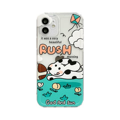 Cartoon dog cute phone case soft silicone protective cover for iphone 7 8 plus x xr xs max 12 mini 11 pro max animal capa