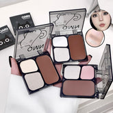 YICKYUE - Falling Night Sky Three-color Contouring Palette Natural and Three-dimensional Face Modification All-in-one Palette