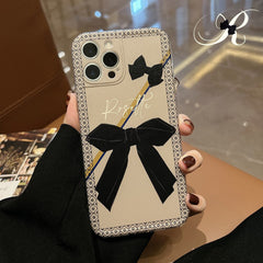 2021 Black bow butterfly soft silicone 3d case for iphone 13 mini 11 xsmax 12 pro max x xr 7 8 plus cartoon cute phone cover