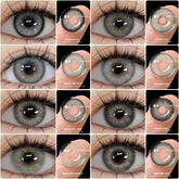 YICKYUE - Gray 2pcs Yearly Colored Contact Lenses Beautiful Pupil Natural Contact Lenses for Eyes Color Cosmetic Contact Lens