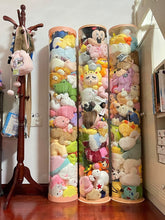 Doll Storage Bucket Box Basket Column Plush Toy Transparent Cylindrical Doll Doll Storage Rotatable PVC Cylindric Tubes
