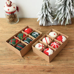 Christmas Tree Pendant Wool Ball Pendant Wool Felt Diy Xmas Home New Year Gift DIY Scene Layout Decor for Windows Gift Box