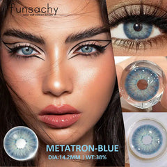 YICKYUE - 1 Pair Colored Contact Lenses for Eyes Blue Lenses Lens Gray Contacts Green Eye Natural Lenses Fashion Lens Beauty