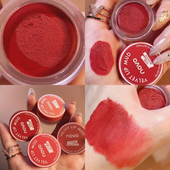 NOVO Canned Lip Mud Matte Matte Cheap Student Lipstick Velvet Texture Lip and Cheek Dual-use Color and Easy To Apply Lip Makeup