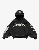 Hearujoy Men Street Vintage High Street Hooded Sweatshirt Casual and Comfortable for All Seasons Plus Size Loose Print Y2k Punk Style