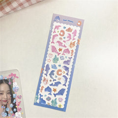 Cartoon Bear Animal Decoration Sticker Art Hand Account DIY Photo Collage Material Stickers Kawaii Korea Stationery
