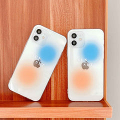 Gradient Sunset phone case for iphone x xr xsmax 11 12 mini pro max 7 8 plus se 2 silicone cartoon cute cover shell