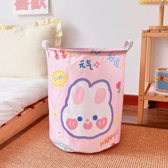 Cute Laundry Basket Large-capacity Dirty Clothes Basket Foldable Waterproof Storage Bucket Clothing Children's Toys Storage Bag