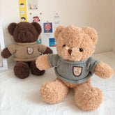 Cute Plush Bear Doll with Sweater Removable Birthday Gift for Kids Children Toy Bedroom Living Room Decoration New Year Gift