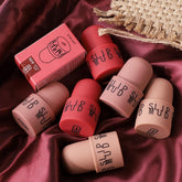 New Arrival Velvet Matte Lip Glaze Matte Waterproof Lipstick Makeup Stamp Shaped Lipclay Dual-use Lip and Cheek Cosmetics TSLM1