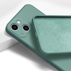 Official Square Silicone Shockproof Soft Phone Case For iPhone 11 12 13 Pro Max Mini X XS XR 7 8 Plus SE 2 Candy Back Cover