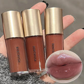 Yickyue 6 Colors Mirror Dyeing Lip Gloss Moisturizer Liquid Lipstick Waterproof Long Lasting Brown Red Lip Tint Korean Makeup Cosmetic