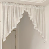 YICKYUE - Semi Sheer Curtain Valances Window Topper Sheer Kitchen Tier Swag Privacy Half Window Curtain for Bedroom Living Room Home Decor