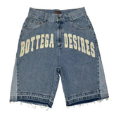 Hearujoy 90s Streetwear Y2K Retro Denim Shorts Washed Tassel Alphabet Embroidery Pattern Jorts Men Harajuku Hip Hop Trend Versatile Unisex Baggy Shorts