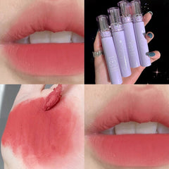 Yickyue 6 Colors Waterproof Matte Lip Gloss Red Velvet Sexy Mousse Lip Mud Lasting Moisturizing Non Stick Cup Liquid Lipstick Cosmetics