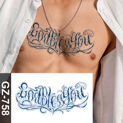 YICKYUE - 8Pcs/lot Juice Ink Temporary Tattoo Sticker Semi-Permanent 15Days Long Lasting Fake Tattoos Waterproof Arm Sleeve Women Men Body
