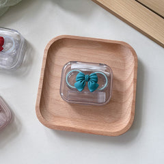 Japanese Small Contact Lense Storage Box Contact Lens Case Portable Ins Bow Transparent Cosmetic Contact Lense Box Female Cute