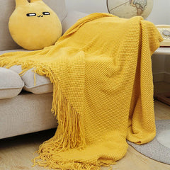 Nordic Knitted Blanket for Bed Thicken Winter Warm Sofa Cover Soft Plaid Bedspread Bed Sofa Decorative Throw Blankets Tapestrape