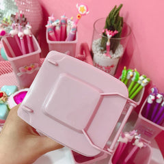 W&G Pen Holder Japanese Cute Pink Girl Heart Desktop Trash Can Storage Little Fairy Beautiful Girl Desktop Storage Bucket 2022