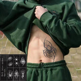 YICKYUE - 6pc/Set Herbal Juice Spider Suit Waterproof Durable Fake Tattoo for Men Women Arms Legs Semi-permanent Tattoo Temporales Art