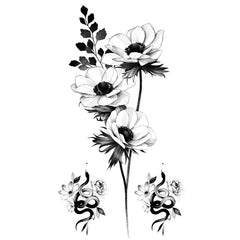 Waterproof Small Fresh Tattoo Stickers Butterfly Flower Temporary Sleeve Tattoo Waterproof Sexy Body Art Fashion