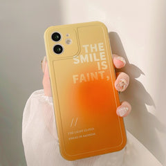 Ins orange Gradient smile phone case silicone cover for iphone 8 7 plus xsmax x xr 12 11 pro max mini cartoon shockproof shell