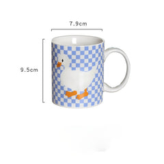Ins Korean Cute Cartoon Duck Mug Girl Breakfast Milk Coffee Oat Cup Office Water Cup