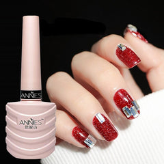 12 Colors 10ml Reflective Glitter Nail Gel Polish Sequins Semi Permanent Soak Off Top Coat UV Gel Nail Art Decoration Varnish