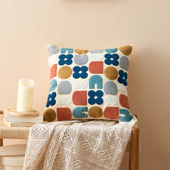 J Floral Cushion Cover Cute Dots Embroidery Pillow Cover 45x45cm/30x50cm Soft Cozy Home Decoration for living room Kids Room