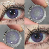 1 Pair Colorful Contact Lenses for Eyes Fashion Natural Gray Pupils Beauty Makeup Purple Color Lens Brown Eye Contacts