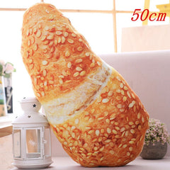 Creative Simulational Plush Bread Burger Shape Pillow Funny Food Nap Pillow And Cushion Kids Toy Birthday Gift 50cm/55cm