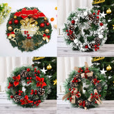 Yickyue Rattan Christmas Wreath Christmas Garland Christmas Decorations for Home Door Decor Hanging Wreath Navidad Artificial Garlands