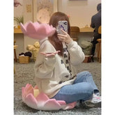 YICKYUE - Cushion Lotus Throne Cat Nest Good Luck Bedroom Student Cushion Chair Cushion Floor Cushions Pillow Home Decor Cute Pillow
