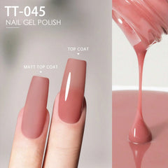 YICKYUE - 1PC 8ML Jelly Natural Gel Nail Translucent Black Pink Blue Purple Gel Polish UV/LED Soak Off Gel Polish for DIY Holiday Gift
