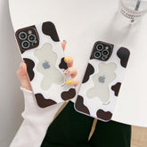Cow pattern soft silicone clear phone case for iphone se 7 8 plus 12 mini 11 pro max x xr xs max cute cartoon cover capa