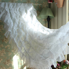 YICKYUE - tulle curtains modern curtains for living room window curtain ruffled store cafe window store decoration white