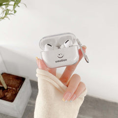 Emotion cute smiley silicone case for apple air pod 3 pro earphone cases for airpods 2/1 cover couple shell charging box