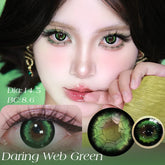 YICKYUE 1 Year 2Pcs Korean Cosplay Colored Contact Lenses Myopia Halloween Anime Cyber Pink Color Contacts with Power Cosplay