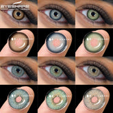 YICKYUE - 2pcs New Colored Contact Lenses Fashion Yearly Green Eyes Lenses Natural Blue Eye Lenses Gray Pupils Lens Free Shipping