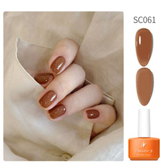 YICKYUE - 7ml Jelly Gel Nail Polish Sheer Red Brown Soak Off UV/LED Nails Art Varnish For Manicure beautylux vernis semi permanent
