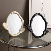 YICKYUE - Creative Alien Cactus Desktop Ceramic Mirror Seat Ins Style Modern Makeup Mirror Stereo Gem Decorative Mirror Tray Ornaments