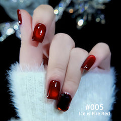YICKYUE - 8 Color Gel Nail Polish LED Ice Transparent Nail Gel Semi Permanent Soak Off Crystal Cat Eye Gel Nail Varnishe Lacquer Manicure